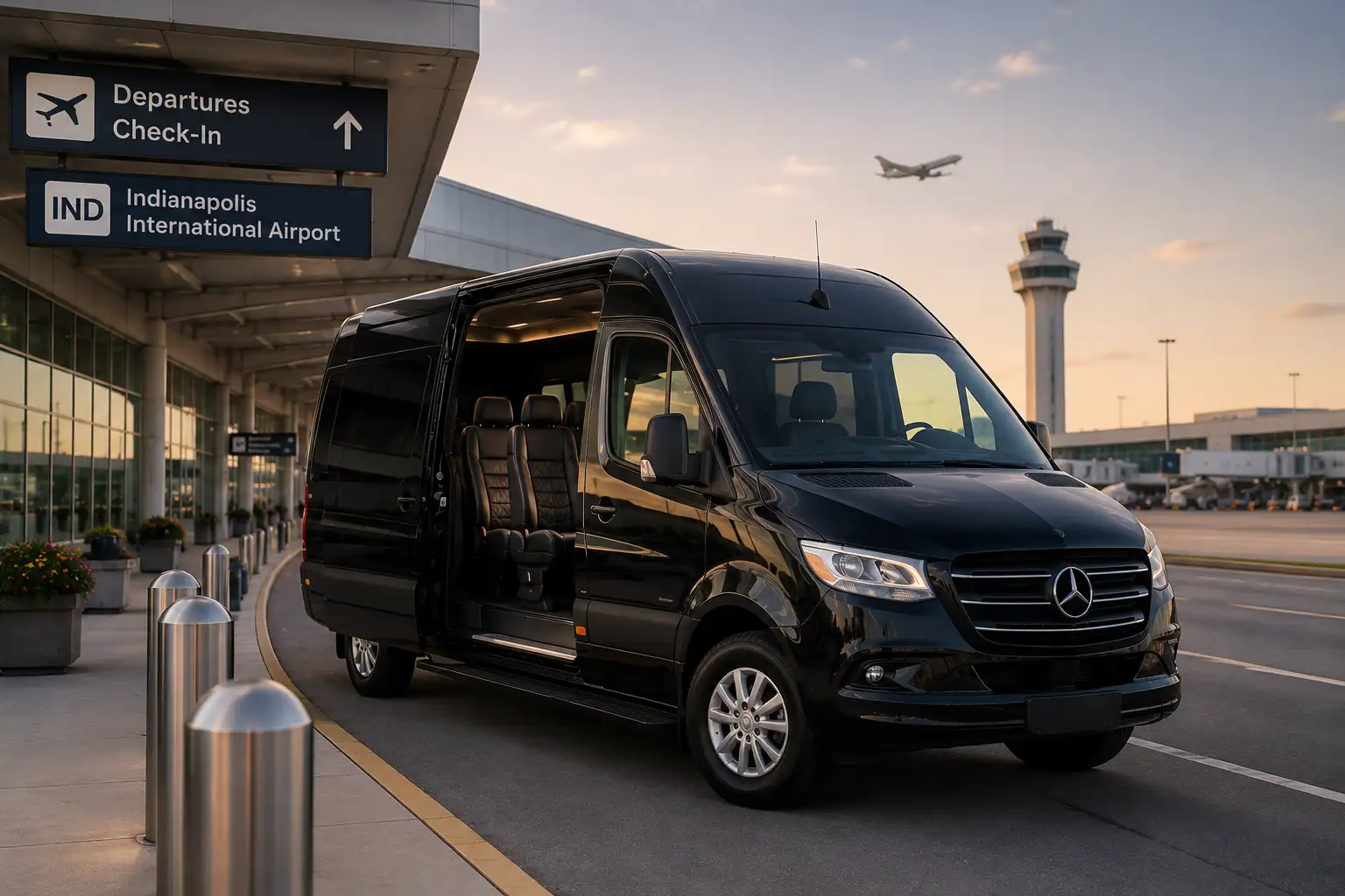 Mercedes Sprinter Van Airport Shuttle Indianapolis - 14 Passenger Executive IND Service