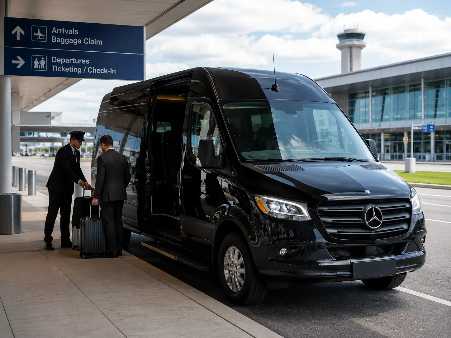 Indianapolis International Airport Shuttle - Mercedes Sprinter Van for Executive IND Pickup and Drop-off
