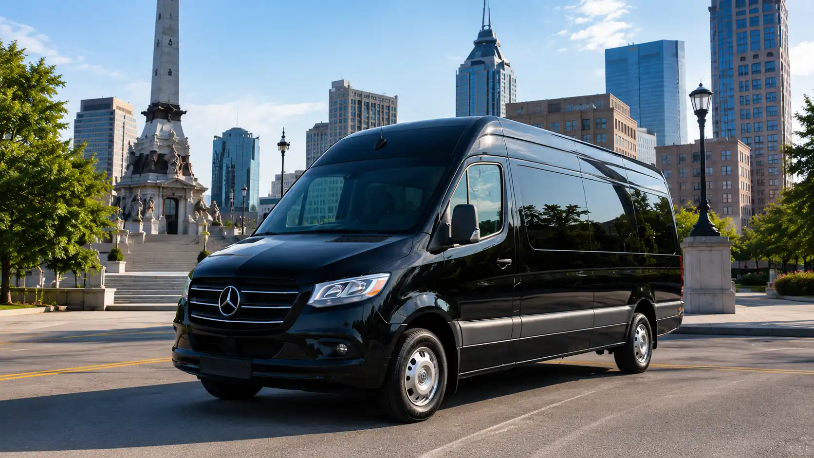 Mercedes Sprinter Van for cincinnati airport shuttle indianapolis - 14 Passenger