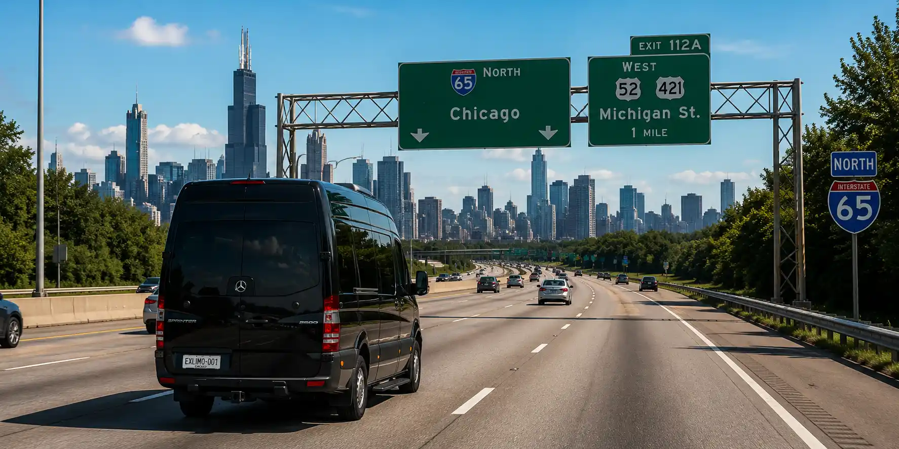 chicago ohare airport shuttle indianapolis - I-65 Highway Route 185 Miles