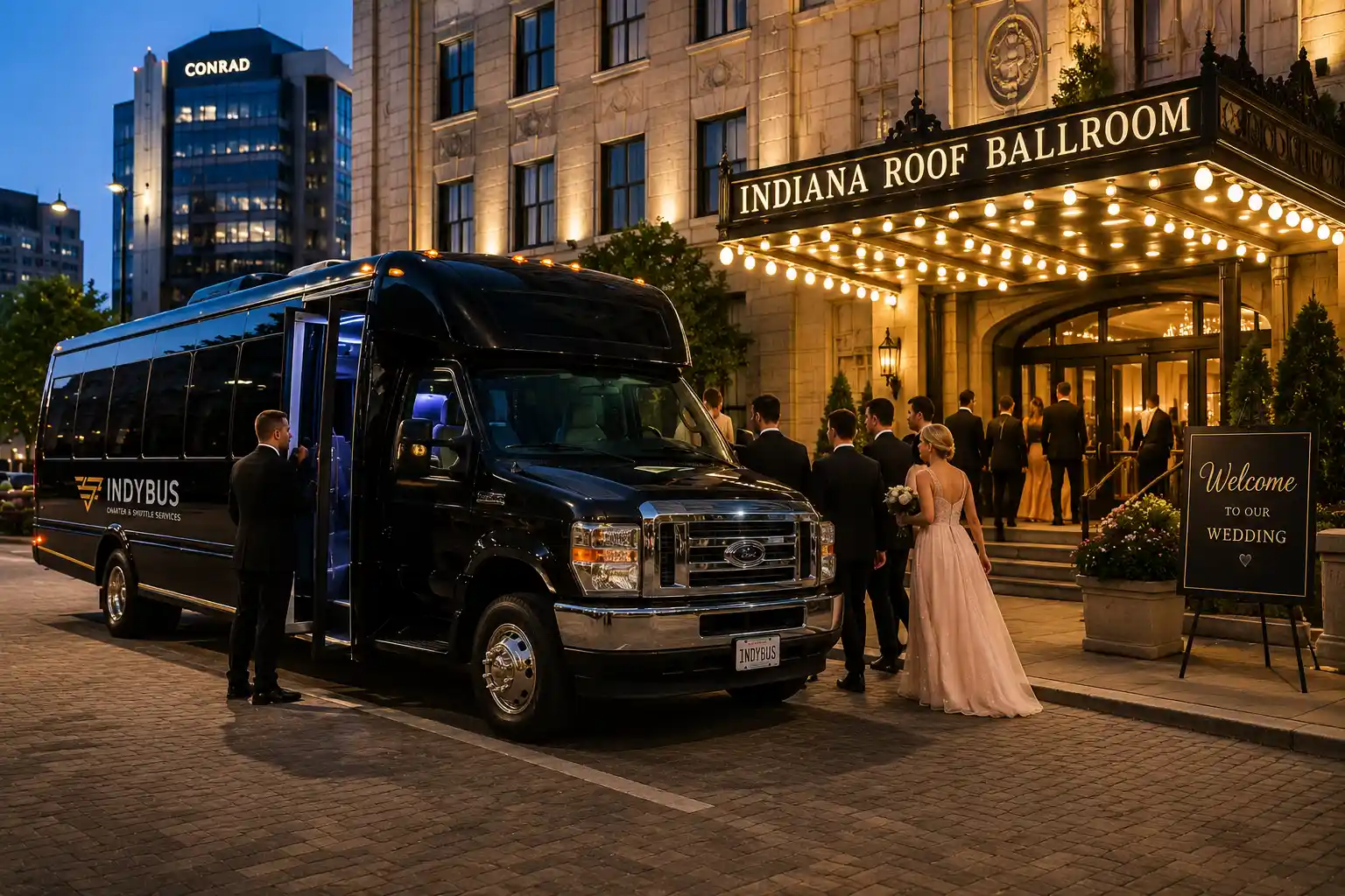 wedding venues indianapolis - Premium Shuttle Service for Wedding Guests and Bridal Party Transportation